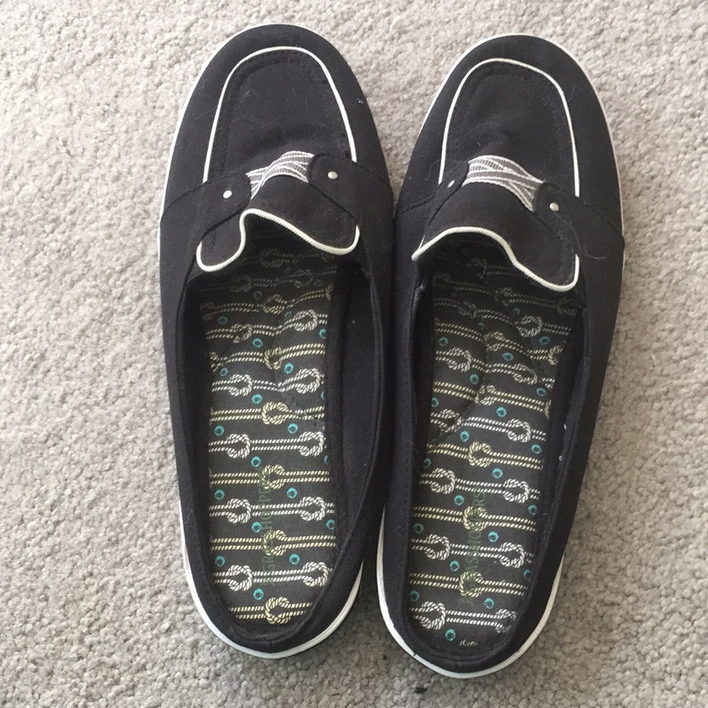 Grasshoppers Black Backless Slip On Shoes